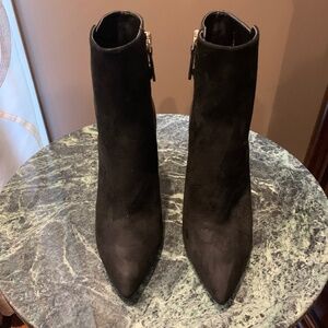 NWOB Nine West Black Leather/Suede Booties sz 8.5 M